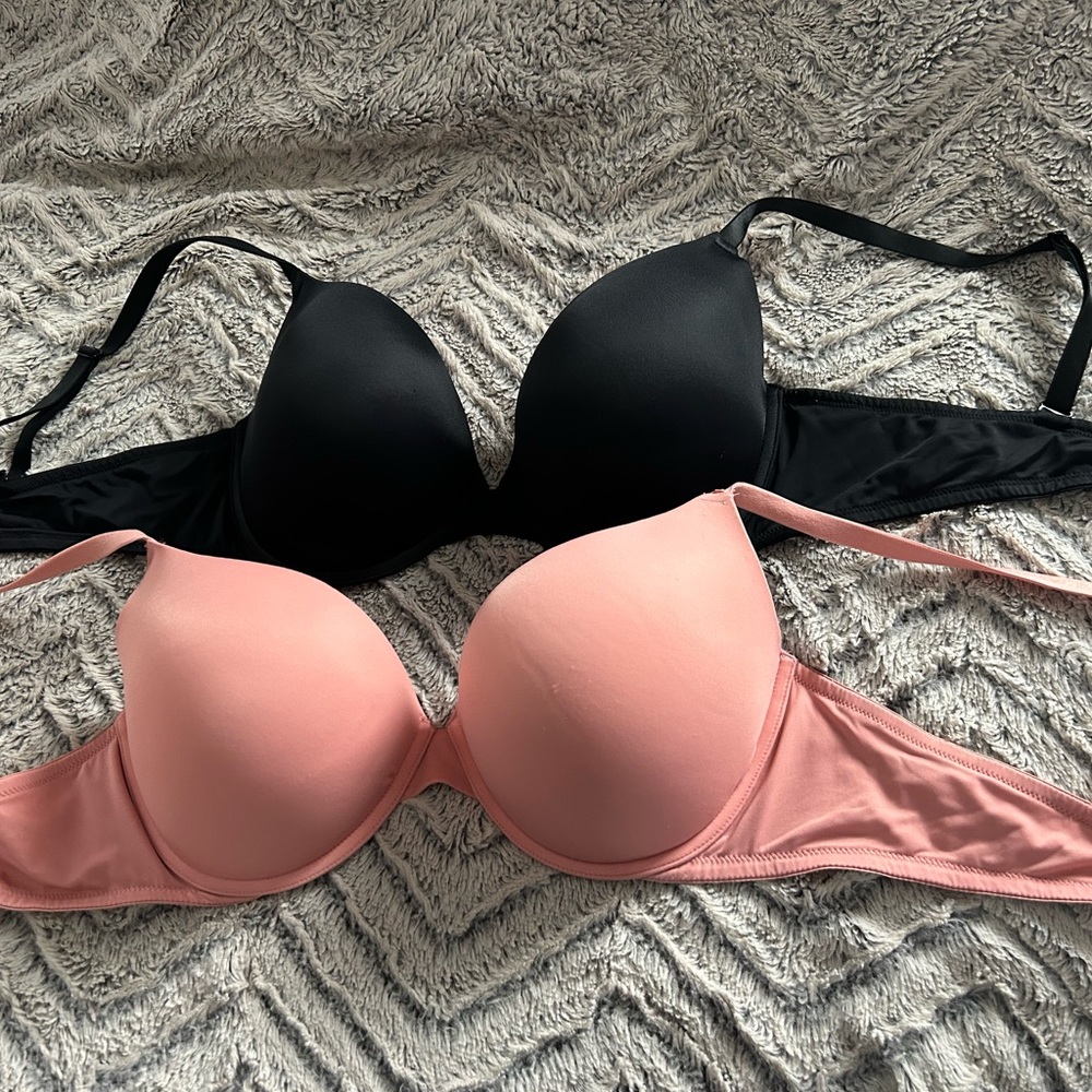 2 Pink Victoria Secret Bras